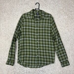 Under Armour Tradesman Flex Flannel Shirt Mens Large Green Plaid Outdoor